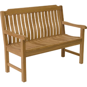 neptune Hampton FSC Teak High Back Wave Bench -
