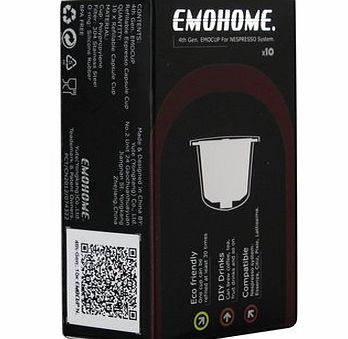 NESPRESSO 4th GENERATION: 10 Refillable Nespresso Coffee Capsules Pods For ALL machines