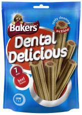 Nestle Purina Bakers Dental Delicious Beef Dog Treats 230g