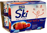 Nestle Ski Smooth Variety Fruit Yogurts (12x120g)