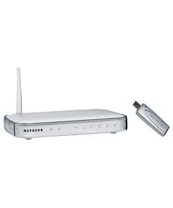 Netgear WGB111BDL - 100UKS 54Mbps Router and USB Adaptor