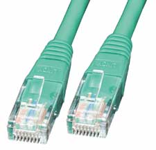 network Cable - CAT6  UTP  Green  0.3m