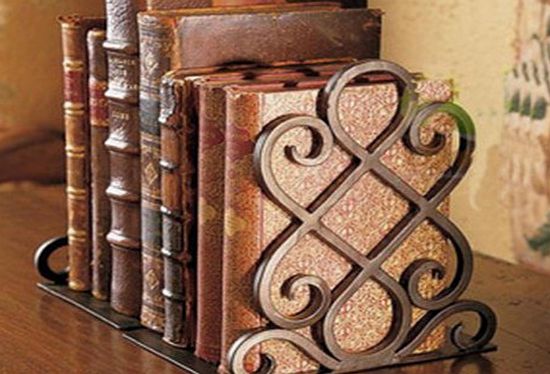 NEUN WELTEN Antique Design Bronze Metal Bookends, Pair