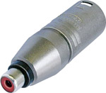 Neutrik XLR Plug to Phono Socket Adaptor ( XLR