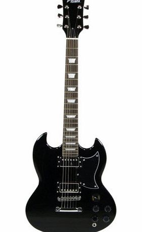 Black Nevada SG Style Electric Guitar - includes FREE tutorial DVD!