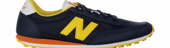New Balance 410 Navy/Yellow Nylon Trainers