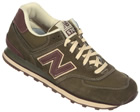 New Balance 574 Khaki Suede Trainers