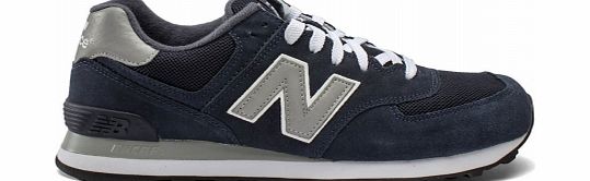 New Balance 574 Navy/Grey Suede Trainers