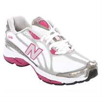645 White Pink Running Trainers