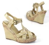 New Balance Garage Sandals - Billboard - Womens Wedge Sandal - Taupe Size 4 UK