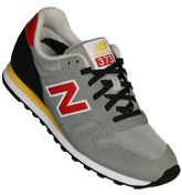 New Balance Grey, Black and Red Running Trainers