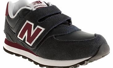 kids new balance navy & red 574 boys junior