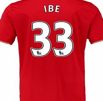New Balance Liverpool Home Shirt 2015/16 - Kids Red with Ibe