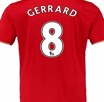New Balance Liverpool Home Shirt 2015/16 Red with Gerrard 8