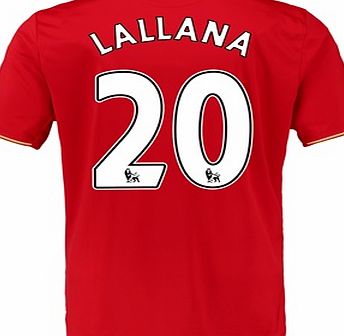 New Balance Liverpool Home Shirt 2015/16 Red with Lallana 20