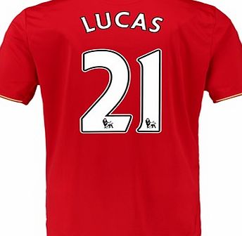 New Balance Liverpool Home Shirt 2015/16 Red with Lucas 21