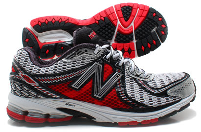 New Balance M860RS2 Mens Running Shoes White/Silver/Red