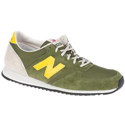 Male 420 Leather/Textile Upper Textile Lining Fashion Trainers in Green