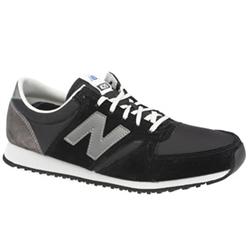 New Balance Male 420 Suede Upper Fashion Trainers in Black and Grey