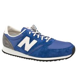New Balance Male 420 Suede Upper Fashion Trainers in Blue, Khaki