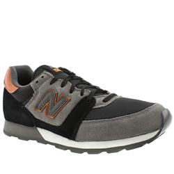 Male 550 Suede Upper Fashion Trainers in Black and Grey