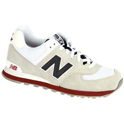 New Balance Male 574 Leather/Textile Upper Leather Lining Fashion Trainers in Off White