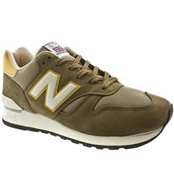 Male 670 Suede Upper Fashion Trainers in Khaki