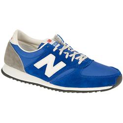 Male new Balance 420 Leather/Textile Upper Textile Lining Fashion Trainers in Blue