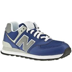 Male New Balance 574 Manmade Upper Fashion Trainers in Blue