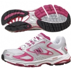 Womens WR858EU Running Shoe White/Silver/Pink
