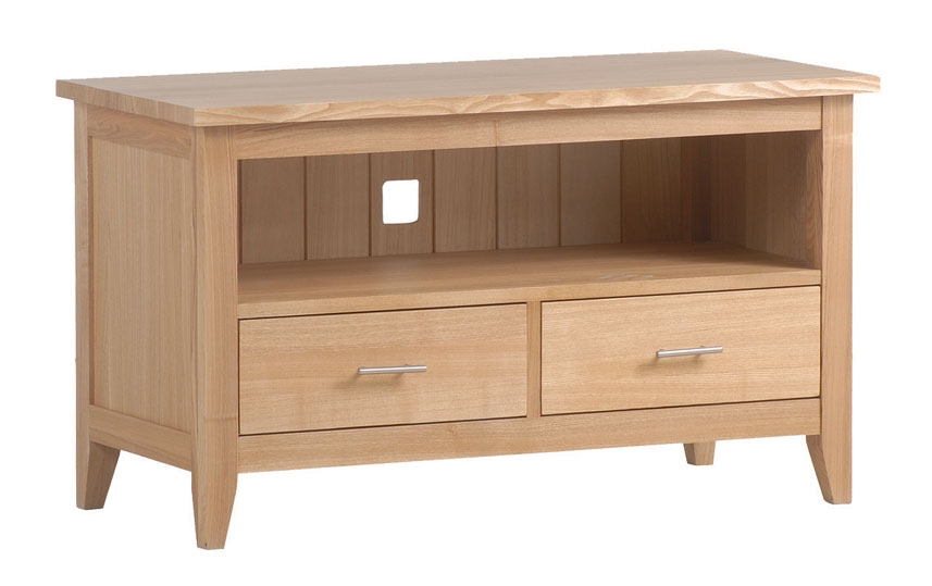 NEW ENGLAND Ash TV Unit with 2 Drawers