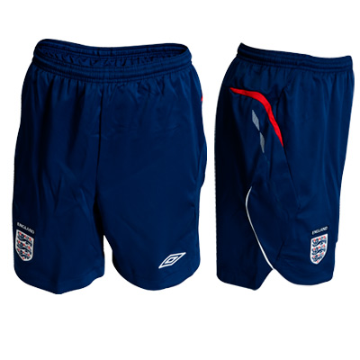 NEW England kit Umbro 08-09 England away shorts (navy)