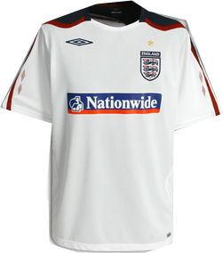 NEW England kit Umbro 08-09 England Bench Poly Tee (white)