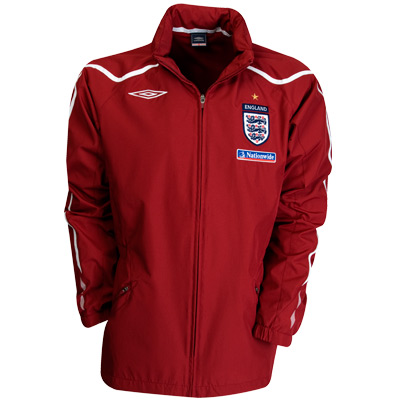 NEW England kit Umbro 08-09 England Training Shower Jacket (red)