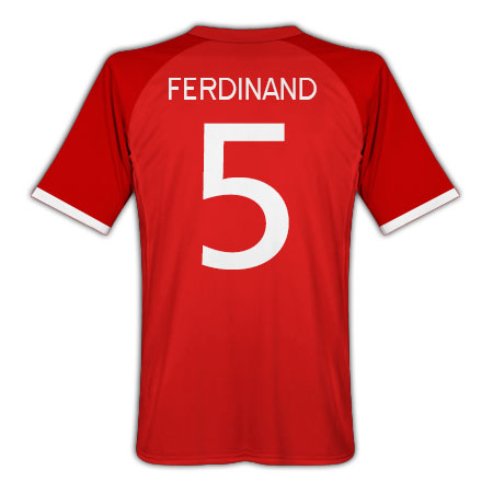 NEW England kit Umbro 2010-11 England World Cup Away Shirt (Ferdinand 5)