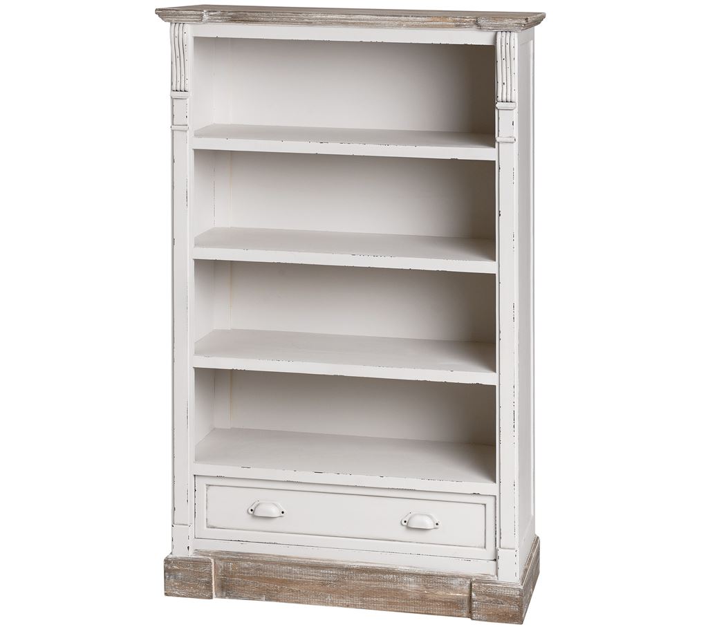 NEW ENGLAND Low Bookcase With Drawers