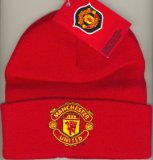Manchester United fc beanie hat red / gold