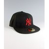 New Era NY Yankees 59FIFTY Cap (Black/Red)
