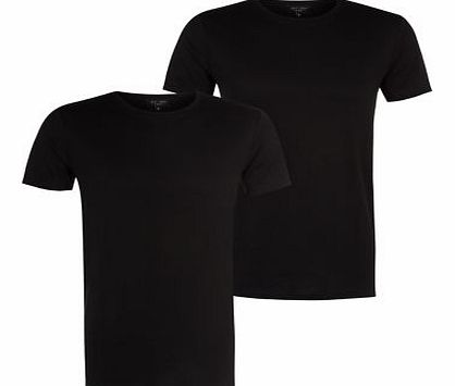 New Look 2 Pack Black Plain Crew Neck T-Shirts 3159250