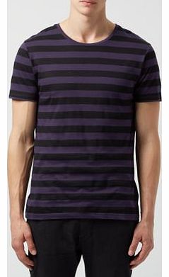 New Look 2 Pack Purple and Navy Striped T-Shirts 3221499