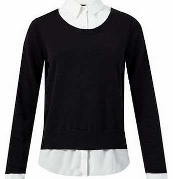 New Look Black 2 in 1 Jumper Blouse 3177673
