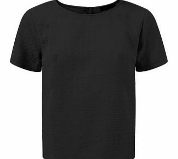 New Look Black Diamond Embossed Boxy T-Shirt 3295445
