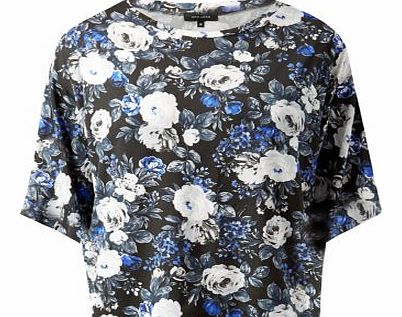 New Look Black Floral Print T-Shirt 3258535
