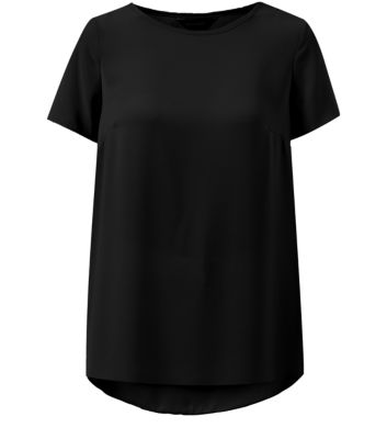 New Look Black Longline T-Shirt 3194377