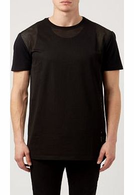 New Look Black Mesh Longline T-Shirt 3281932