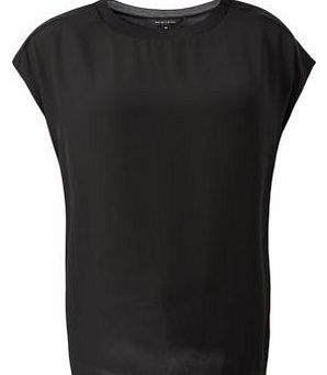 Black Rib Trim Oversized T-Shirt 3204065