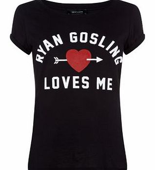 New Look Black Ryan Gosling T-Shirt 3304093