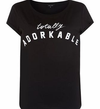New Look Black Totally Adorkable Boyfriend T-Shirt 3303571