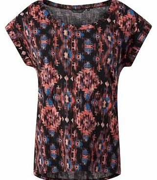 Black Tribal Print T-Shirt 3215313