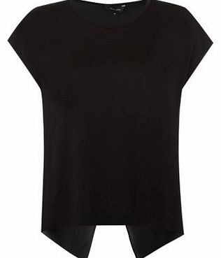New Look Black Wrap Back T-Shirt 3234243